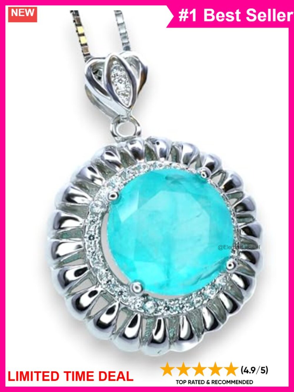 Tourmaline Pendant Necklace 18k Gold Plated Sterling Silver Handmade USA